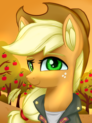 Size: 312x420 | Tagged: safe, artist:truffle shine, imported from derpibooru, applejack, earth pony, pony, equestria at war mod, apple, apple tree, applejack's hat, clothes, cowboy hat, female, food, hat, mare, solo, tree
