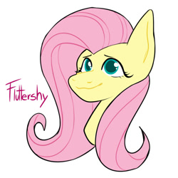 Size: 1000x1000 | Tagged: safe, artist:dymitre, imported from derpibooru, fluttershy, pegasus, pony, :3, bust, cute, daaaaaaaaaaaw, eyelashes, female, mare, shyabetes, simple background, smiling, solo, white background