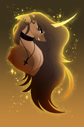 Size: 1123x1700 | Tagged: safe, artist:inspiredpixels, imported from derpibooru, oc, oc only, oc:golden glow, pony, unicorn, bust, female, mare, portrait, solo