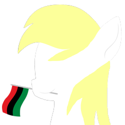 Size: 2160x2160 | Tagged: safe, imported from twibooru, oc, oc:aryanne, earth pony, flag, image, mouth hold, nazi, pan-african flag, png, simple background, smiling, solo, transparent background