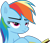 Size: 3000x2606 | Tagged: safe, artist:frownfactory, imported from derpibooru, rainbow dash, pegasus, pony, flutter brutter, book, bored, female, high res, mare, simple background, solo, transparent background, vector