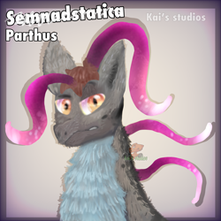 Size: 2000x2000 | Tagged: safe, artist:kaifurry, imported from derpibooru, oc, oc:parthus, original species, fanfic:rocket to insanity, confused, fanart, fanfic, fanfic art, feather, fluffy, high res, snarling