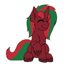 Size: 1200x1096 | Tagged: safe, artist:sevenserenity, imported from derpibooru, oc, oc only, oc:ambrosia firehoof, pony, ^^, animated, chest fluff, clapping, ear fluff, eyes closed, gif, head banging, simple background, smiling, solo, stomping, transparent background, unshorn fetlocks