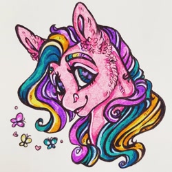 Size: 1080x1080 | Tagged: safe, artist:skior, imported from derpibooru, ploomette, pony, bust, portrait, solo, traditional art