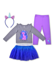 Size: 1500x2000 | Tagged: safe, imported from derpibooru, izzy moonbow, pony, unicorn, 2d, clothes, diamond, female, g5, gem, headband, leggings, mare, merchandise, official, skirt, solo, walmart