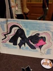 Size: 3076x4096 | Tagged: safe, artist:taurson, imported from derpibooru, oc, oc only, bat pony, pony, bat pony oc, bat wings, commission, everfree forest, face down ass up, sleeping, solo, traditional art, wings