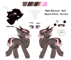 Size: 4500x3820 | Tagged: safe, artist:inspiredpixels, imported from derpibooru, oc, oc only, original species, pony, chest fluff, choker, coat markings, colored hooves, horn, jewelry, male, pendant, reference sheet, simple background, stallion, transparent background