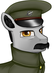 Size: 397x520 | Tagged: safe, artist:truffle shine, imported from derpibooru, pony, boris savinkov, cap, clothes, facial hair, hat, kaiserreich, moustache, ponified, simple background, solo, transparent background