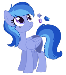 Size: 2100x2400 | Tagged: safe, artist:magicuniclaws, imported from derpibooru, oc, oc only, pegasus, pony, female, high res, magical lesbian spawn, mare, offspring, parent:princess luna, parent:rainbow dash, parents:lunadash, simple background, solo, transparent background