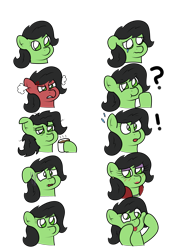 Size: 2550x3651 | Tagged: safe, artist:sparkfler85, imported from derpibooru, oc, oc only, oc:filly anon, earth pony, pony, angry, bags under eyes, blushing, clothes, coffee, coffee cup, coffee mug, cross-popping veins, crying, cup, ear piercing, earring, expressionless face, expressions, facial expressions, fancy, female, filly, happy, high res, jewelry, lipstick, makeup, mare, mug, pendant, piercing, sad, scared, silly face, simple background, surprised, thinking, tired, transparent background