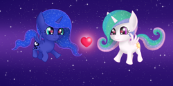 Size: 1200x600 | Tagged: safe, artist:xodok, imported from derpibooru, princess celestia, princess luna, alicorn, series:ponyashnost, cutie mark, heart, heart eyes, horn, wingding eyes, wings