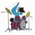 Size: 8100x8100 | Tagged: safe, artist:ponymovie2017, imported from derpibooru, oc, oc only, oc:drumstick pony, pegasus, pony, absurd resolution, digital art, drums, drumsticks, male, musical instrument, simple background, sitting, solo, stallion, transparent background, wing hold