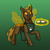 Size: 1000x997 | Tagged: safe, artist:foxenawolf, imported from derpibooru, oc, oc only, oc:parva, changeling, fanfic:conversations in a canterlot café, brown changeling, fanfic art, levitation, magic, solo, telekinesis