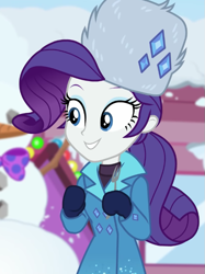 Size: 549x733 | Tagged: safe, imported from derpibooru, screencap, rarity, equestria girls, equestria girls series, holidays unwrapped, spoiler:eqg series (season 2), cropped, saving pinkie's pie, solo