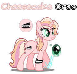 Size: 963x917 | Tagged: safe, artist:amicasecretuwu, imported from derpibooru, oc, oc only, oc:cheesecake oreo, pony, unicorn, female, mare, parent:cheese sandwich, parent:pinkie pie, simple background, solo, transparent background