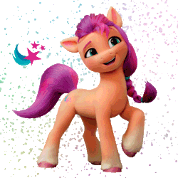 Size: 500x500 | Tagged: safe, imported from derpibooru, sunny starscout, earth pony, pony, animated, cutie mark, female, g5, gif, lottie.london, mare, official, simple background, solo, transparent background