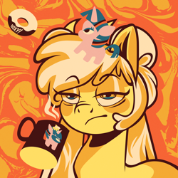 Size: 3024x3024 | Tagged: safe, artist:poxy_boxy, imported from derpibooru, oc, earth pony, commission, high res, mug, plushie