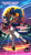 Size: 864x1536 | Tagged: safe, artist:calena, imported from derpibooru, oc, oc only, oc:sabrina dancelover, pony, adoptable, adopts, auction, auction open, clothes, commission, cyberpunk, dancer, heart, jacket, perspective, prosthetic eye, prosthetics, retrowave, solo, sun, synthwave, ych example, your character here