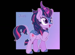 Size: 1514x1126 | Tagged: safe, artist:angellight-bases, artist:fourteennails, imported from derpibooru, twilight sparkle, kirin, base used, cute, female, kirin twilight, kirin-ified, open mouth, open smile, out of frame, raised hoof, smiling, solo, species swap, twiabetes