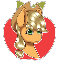 Size: 2160x2160 | Tagged: safe, artist:darmetyt, imported from derpibooru, applejack, anthro, earth pony, pony, bust, high res, solo