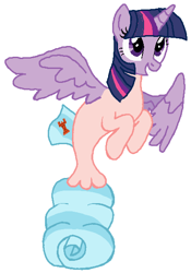 Size: 408x583 | Tagged: safe, artist:qjosh, imported from derpibooru, part of a set, cozy glow, twilight sparkle, alicorn, seaponified, seapony cozy glow, simple background, species swap, transformation, twilight sparkle (alicorn), white background