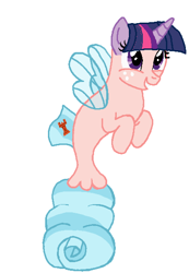 Size: 402x580 | Tagged: safe, artist:qjosh, imported from derpibooru, part of a set, cozy glow, twilight sparkle, seapony (g4), seaponified, seapony cozy glow, species swap, transformation