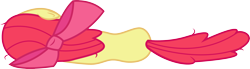 Size: 2906x805 | Tagged: safe, artist:emkay-mlp, imported from derpibooru, apple bloom, earth pony, pony, back, dishevelled, female, filly, simple background, solo, transparent background, vector
