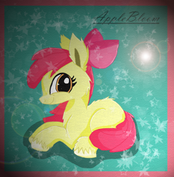 Size: 1628x1664 | Tagged: safe, artist:sacri24, imported from derpibooru, apple bloom, earth pony, pony, female, filly, smiling, solo