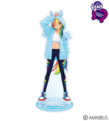 Size: 720x800 | Tagged: safe, artist:yoshit_m, imported from derpibooru, rainbow dash, human, equestria girls, acrylic plastic, acrylic standee, amnibus, belly button, clothes, converse, craft, grin, hoodie, human coloration, humanized, looking at you, merchandise, midriff, official, one eye closed, shoes, smiling, sneakers, wink, winking at you