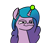 Size: 700x600 | Tagged: safe, artist:f0f0r3, imported from derpibooru, izzy moonbow, pony, unicorn, ball, faic, female, g5, horn, horn impalement, hornball, izzy's tennis ball, mare, my little pony: a new generation, reaction, smiling, smug, solo, tennis ball