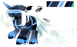 Size: 748x454 | Tagged: safe, artist:inspiredpixels, imported from derpibooru, oc, oc only, crystal pony, pony, unicorn, adoptable, blindfold, coat markings, crystal unicorn, ear tag, female, mare, raised hoof, signature, simple background, solo, transparent background, unshorn fetlocks