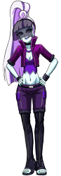 Size: 1112x3204 | Tagged: safe, artist:artemis-polara, imported from derpibooru, coloratura, equestria girls, belly button, belly piercing, bellyring, belt, boots, bracelet, breasts, busty coloratura, cleavage, clothes, countess coloratura, hand on hip, jewelry, nail polish, open-toed shoes, pants, piercing, shoes, simple background, smiling, toenail polish, toes, transparent background, veil