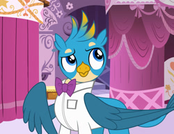 Size: 1280x986 | Tagged: safe, artist:disneymarvel96, edit, imported from derpibooru, vector edit, gallus, griffon, bowtie, carousel boutique, clothes, dressing up, formal wear, male, shirt, solo, vector