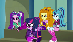 Size: 1280x738 | Tagged: safe, artist:bigpurplemuppet99, imported from derpibooru, adagio dazzle, aria blaze, sci-twi, sonata dusk, twilight sparkle, equestria girls, rainbow rocks, the dazzlings