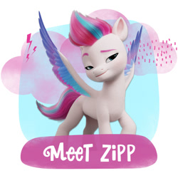 Size: 1500x1500 | Tagged: safe, imported from derpibooru, zipp storm, pegasus, pony, amazon.com, female, g5, mare, official, simple background, solo, text, white background