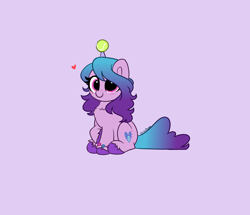 Size: 5040x4328 | Tagged: safe, artist:kittyrosie, imported from derpibooru, izzy moonbow, pony, unicorn, ball, cute, female, g5, heart, horn, hornball, izzy's tennis ball, izzybetes, mare, solo, tennis ball