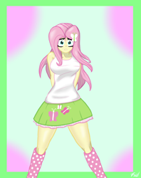 Size: 1700x2147 | Tagged: safe, alternate version, artist:lennondash, imported from derpibooru, fluttershy, equestria girls, arm behind back, breasts, busty fluttershy, female, out of frame, solo, worried