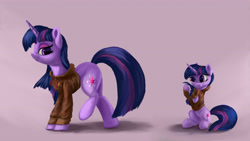 Size: 4000x2250 | Tagged: safe, artist:flusanix, imported from derpibooru, twilight sparkle, pony, unicorn, clothes, cute, female, hoodie, mare, smiling, solo, twiabetes, unicorn twilight