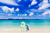 Size: 2048x1365 | Tagged: safe, artist:mixermike622, artist:mlplover94, imported from derpibooru, bon bon, lyra heartstrings, sweetie drops, earth pony, pony, unicorn, beach, cheek kiss, female, irl, japan, kiss on the cheek, kissing, lesbian, lyrabon, mare, okinawa, photo, ponies in real life, shipping, smooch