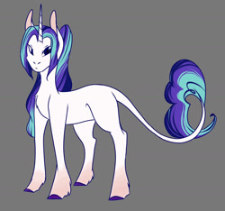 Size: 1640x1536 | Tagged: safe, artist:artfestation, imported from derpibooru, oc, oc only, pony, unicorn, gray background, horn, leonine tail, magical lesbian spawn, male, not shining armor, offspring, parent:princess celestia, parent:rarity, parents:rarilestia, simple background, solo, stallion, unicorn oc