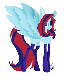 Size: 3000x3000 | Tagged: safe, artist:donnie-moon, imported from derpibooru, imported from ponybooru, oc, oc only, oc:ren, pegasus, pony, coat markings, female, high res, mare, pegasus oc, signature, simple background, socks (coat markings), solo, white background, wings