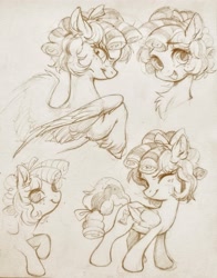 Size: 3427x4367 | Tagged: artist needed, source needed, safe, artist:paipaishuaige, imported from derpibooru, cozy glow, pegasus, pony, cozybetes, cute, female, filly, high res, sketch, solo, traditional art, wings