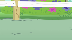 Size: 1280x720 | Tagged: safe, imported from derpibooru, screencap, flight to the finish, season 4, background, bush, fence, flower, no pony, ponyville, scenic ponyville