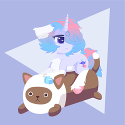 Size: 2084x2084 | Tagged: safe, artist:silverstararts, imported from derpibooru, oc, oc only, pony, unicorn, abstract background, chest fluff, cute, female, fluffy, hair over one eye, heart eyes, high res, horn, lineless, plushie, simple background, solo, unshorn fetlocks, wingding eyes