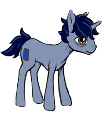 Size: 768x896 | Tagged: safe, alternate version, artist:multiverseequine, derpibooru exclusive, imported from derpibooru, oc, oc only, oc:blue screen, pony, unicorn, bags under eyes, full body, horn, male, simple background, skinny, solo, transparent background, unicorn oc