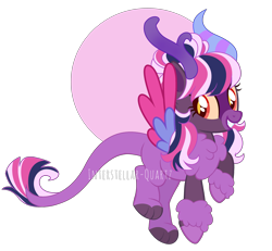 Size: 3120x2880 | Tagged: safe, artist:interstellar-quartz, imported from derpibooru, oc, oc only, oc:hoax rose, draconequus, hybrid, base used, female, high res, interspecies offspring, offspring, parent:discord, parent:twilight sparkle, parents:discolight, simple background, solo, transparent background