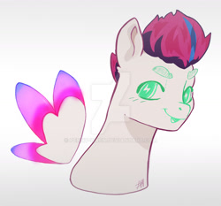 Size: 1600x1494 | Tagged: safe, artist:penny-wren, imported from derpibooru, zipp storm, pegasus, pony, g5, my little pony: a new generation, open mouth, simple background, white background, wings