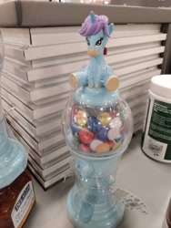 Size: 3120x4160 | Tagged: safe, imported from ponybooru, pony, unicorn, bootleg, gumball machine, irl, merchandise, photo, sitting, solo