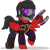 Size: 1280x1274 | Tagged: safe, artist:mlp-trailgrazer, imported from derpibooru, oc, oc only, oc:speedy tempo, pegasus, pony, clothes, cosplay, costume, mask, simple background, solo, star lord, transparent background, weapon, wing hands, wings