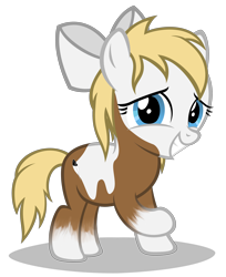Size: 2780x3400 | Tagged: safe, artist:strategypony, imported from derpibooru, earth pony, pony, bow, cute, dreamworks, embarrassed, female, filly, foal, high res, mottled coat, nervous, rain (character), raised hoof, simple background, spirit: stallion of the cimarron, stealth pun, transparent background